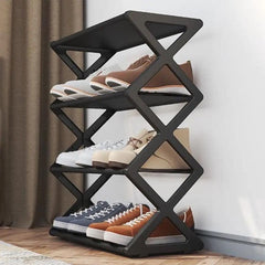 Household Simple Multi 3layer Space saving Xshaped Shoe Rack Multi functional Assembly Shoe Cabinet Dust proof Storage Rack