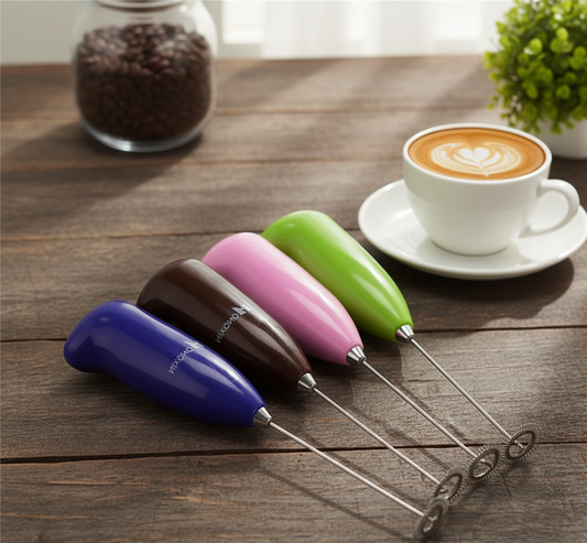 Coffee Beater & Milk Frother – Mini Handheld Egg Whisk, Drink Mixer & Foamer for Kitchen Use | Practical Cooking Tool (Random Color)