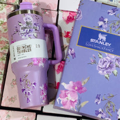 Stanley Printed Tumbler 40oz | Blue Flower