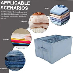 6 Grid Jeans and Clothes Organizer Foldable WardrobeLarge Drawer Organizer for Folded Clothes