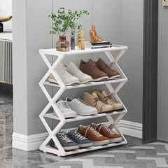 Household Simple Multi 3layer Space saving Xshaped Shoe Rack Multi functional Assembly Shoe Cabinet Dust proof Storage Rack