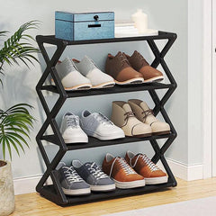 Household Simple Multi 3layer Space saving Xshaped Shoe Rack Multi functional Assembly Shoe Cabinet Dust proof Storage Rack