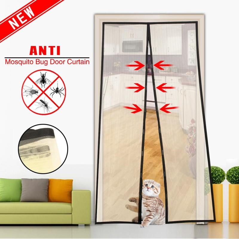 Magic Mesh Deluxe Hands Free Magnetic Screen Door Mesh Curtain Keeps Bugs Out