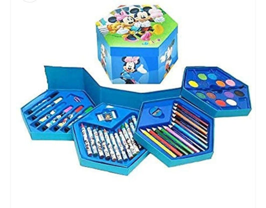 46 Pcs Painting colour kit for kids, fun Disney/Cartoon character art set(random design color