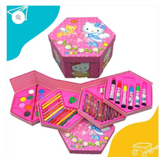 46 Pcs Painting colour kit for kids, fun Disney/Cartoon character art set(random design color