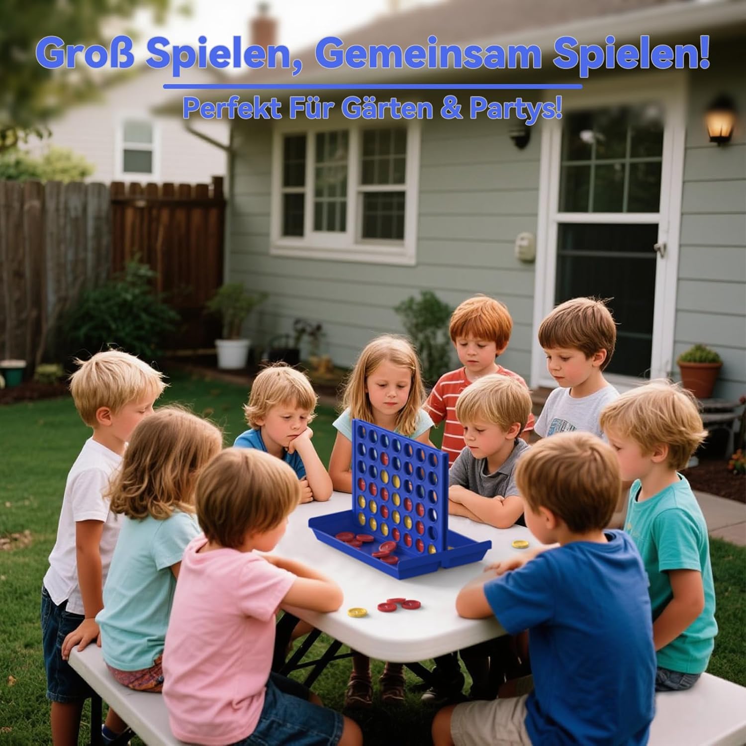 4 IN A ROW Board Game for Kids / Travel Board Game / Board Games Indoor & Outdoor, Perfect as a Party Game (random color )