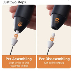 Wireless Milk Frother Electric Type C Handheld Blender Stainless Steel Mini Coffee Maker Whisk Mixer For Daily Kitchen Need