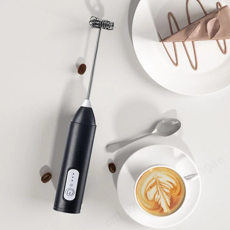 Wireless Milk Frother Electric Type C Handheld Blender Stainless Steel Mini Coffee Maker Whisk Mixer For Daily Kitchen Need