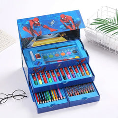 46 Pcs Painting colour kit for kids, fun Disney/Cartoon character art set(random design color