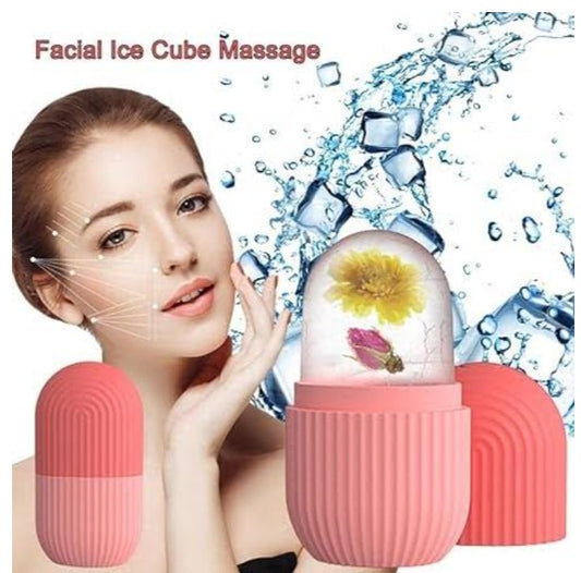 Silicone Ice Facial Roller Beauty Ice Roller For Face Eyes Neck Cryotherapy Natural Skin Enhancement ( Random Color )