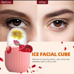 Silicone Ice Facial Roller Beauty Ice Roller For Face Eyes Neck Cryotherapy Natural Skin Enhancement ( Random Color )