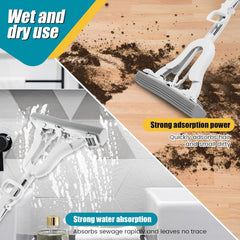 Adjustable Squeeze Water Floor Cleaning Magic Sponge Mop