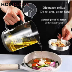 Borosilicate Glass Oil Filter Pot (1.2L)