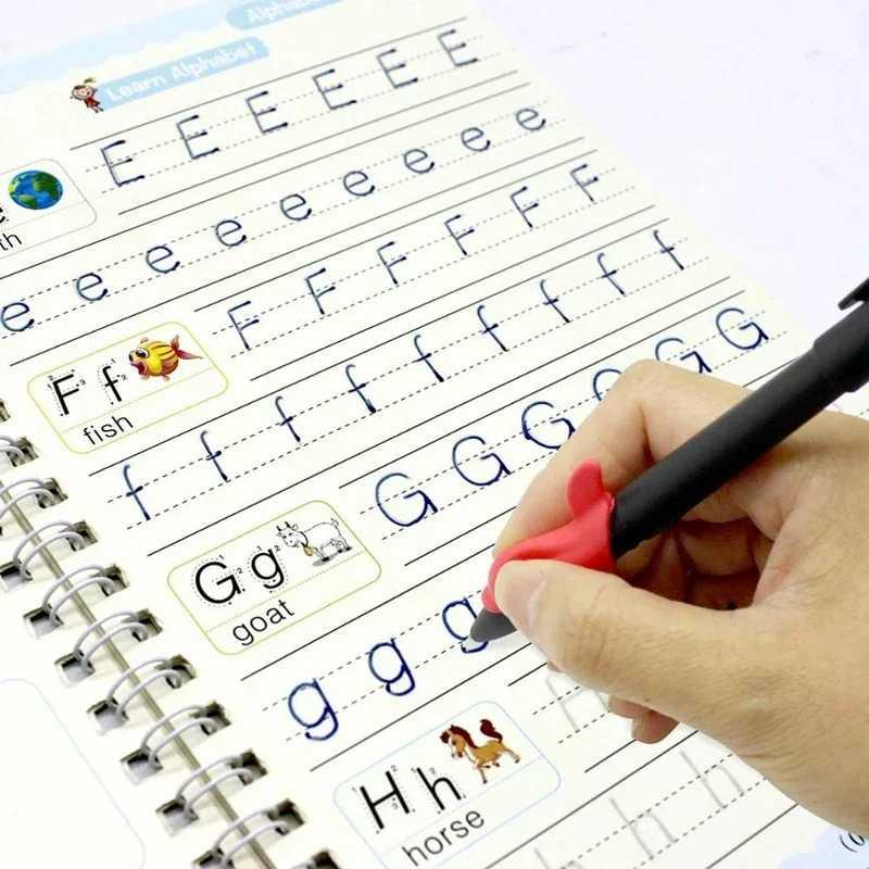 Magic Practice Copybook(4 BOOKS) , Magic Book For Montessori children Tracing Handwriting | First Learning Books for Kids | Preschool