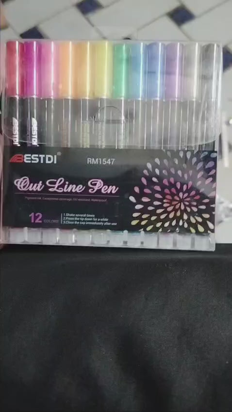 Summer Glitter Hal Tip Markers Set Of 24 Markers With 48 Vibrant Shades For Creative Art And Craft Projects
